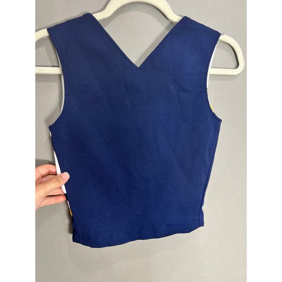 AUTHENTIC 2 PIECE CHEERLEADER DANZ TEAM UNIFORM "MUSTANGS" Small Blue Yellow - Picture 7 of 12